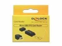 Delock Micro USB OTG Card Reader 2.0 Micro-B male Kartenadapter microSD microSDHC