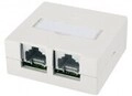 Teleg&auml;rtner Karl G&auml;rtner VAD 8/8 Ap Compact-S Wanddose RJ-45 X 2 Pure White RAL