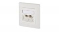 METZ CONNECT Outlets Flush with 270 &deg; Modules Anschlussdose Unterputz RJ-45 X 2
