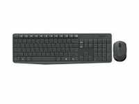 Logitech MK235 Tastatur-und-Maus-Set kabellos 2,4 GHz Portugiesisch/Mittelmeer