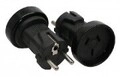 InLine Reiseadapter Australien/Argentinien Buchse auf Schutzkontakt Stecker Silber