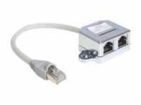 Delock RJ45 Port Doubler Ethernet 100Base-TX-Splitter RJ-45 M bis 4-PIN W 15 cm