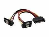 InLine SATA Strom-Y-Kabel Bu an 2x St gewinkkelt 0,15m für Festplatten und Laufwerke