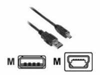 Hama USB-Kabel USB M bis Mini-USB Typ B M 2.0 1.8 m Schwarz (00074201)