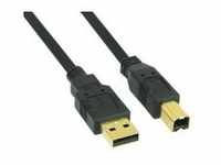 InLine USB 2.0 cable USB-Kabel M bis Typ B M 2 m Schwarz (34518S)