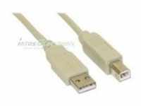 InLine USB-Kabel USB M bis Typ B M 2.0 5 m beige (34555H)