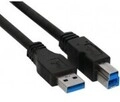 InLine USB-Kabel USB Type B M bis Typ A M 3.0 2 m Schwarz (35320)