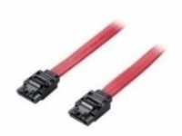 equip SATA-Kabel Serial ATA 150/300/600 SATA W gewinkelt bis W 50 cm eingerastet Rot