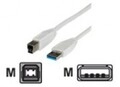 VALUE USB-Kabel USB M bis Typ B M 3.0 3 m wei&szlig; (11.99.8871)