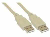 InLine USB-Kabel USB M bis M 2 m beige (34318H)