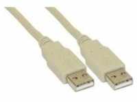 InLine USB-Kabel USB M bis M 3 m beige (34330H)