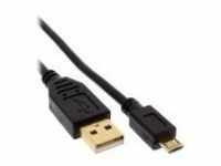 InLine USB-Kabel Micro-USB Typ B M bis USB M 2.0 2 m Schwarz (31720P)