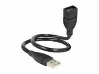 Delock ShapeCable USB-Verlängerungskabel USB W bis M 35 cm Schwarz (83498)