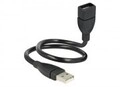 Delock ShapeCable USB-Verl&auml;ngerungskabel USB W bis M 35 cm Schwarz (83498)
