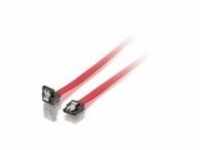 equip SATA-Kabel Serial ATA 150/300 SATA W bis W gewinkelt 1 m eingerastet Rot
