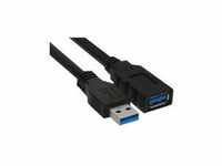 InLine USB 3.0 Kabel A Stecker / Buchse schwarz 2m (35620)