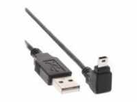 InLine USB-Kabel Mini-USB Typ B M bis USB M 1 m 90° Stecker Schwarz (34210)