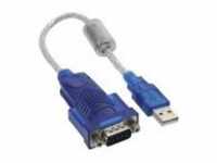 InLine Serieller Adapter USB RS-232 durchsichtig 0,2 m 9-polig ISDN (33304D)
