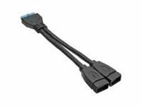 InLine Interner und externer USB-Adapter 19-poliger USB 3.0 Kopf W bis Typ A W 15 cm