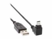InLine USB-Kabel Mini-USB Typ B M bis USB M 2.0 1 m 90° Stecker Schwarz (34110)