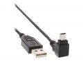 InLine USB-Kabel Mini-USB Typ B M bis USB M 2.0 1 m 90&deg; Stecker Schwarz (34110)