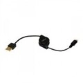 LogiLink USB-Kabel USB M bis Micro-USB Typ B M 75 cm einziehbar Schwarz (CU0090)