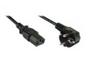 InLine Stromkabel CEE 7/7 M bis IEC 60320 C13 2.5 m 90&deg; Stecker Schwarz (16653A)
