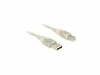 Delock USB-Kabel USB Typ B 4-polig M bis M 5 m USB/USB 2.0 durchsichtig (83896)