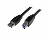 StarTech.com Aktives USB 3.0 USB-A auf USB-B Kabel 5m zu B Anschlusskabel 3.1...