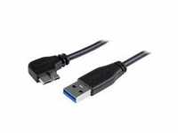 StarTech.com USB Kabel 2m 6 ft Slim Micro 3.0 Cable M/M Left-Angle Micro-USB A...