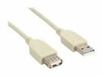 InLine USB-Verlängerungskabel USB M bis W 3 m beige (34603X)