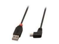Lindy USB-Kabel USB M bis Mini-USB Typ B M 2.0 2 m 90° Stecker geformt (31972)
