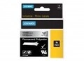 Dymo Polyester permanenter Klebstoff Schwarz auf Silber Rolle 1,2 cm x 5,5 m 1