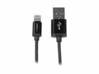 StarTech.com 1m Black Apple 8-pin Lightning to USB Cable for iPhone iPad