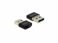 Delock Handylade-/ Datenadapter USB M bis HDMI 19-polig W USB/USB 2.0 Schwarz (65680)