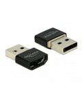 Delock Handylade-/ Datenadapter USB M bis HDMI 19-polig W USB/USB 2.0 Schwarz (65680)