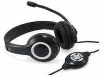 Conceptronic CCHATSTARU2B, Conceptronic Headset On-Ear kabelgebunden USB Schwarz