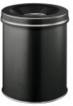 Durable Papierkorb rund 15 L Stahl Schwarz (3305-01)