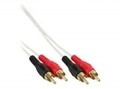InLine Audiokabel RCA x 2 M bis x 2 M 3 m wei&szlig; (89938U)