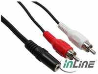 inline 89940L, InLine Audio-Adapter Stereo Mini-Klinkenstecker W bis RCA M 20 cm