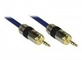 InLine Premium Audiokabel Stereo Mini-Klinkenstecker M bis M 2 m Doppelisolierung