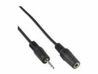 InLine Audio-Adapter 4-poliger Mikro-Stecker W bis Mini-Stecker M 20 cm Schwarz
