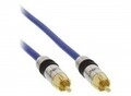 InLine Premium Audiokabel RCA M bis M 15 m doppelt abgeschirmtes Koaxialkabel Blau
