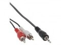 InLine Audiokabel Mini-Phone Stereo 3,5 mm M bis RCA x 2 M 5 m Schwarz (89930)