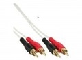 InLine Audiokabel RCA x 2 M bis x 2 M 50 cm wei&szlig; (89933U)