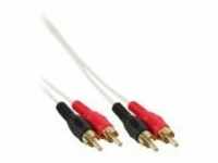 InLine Audiokabel RCA x 2 M bis x 2 M 1 m weiß (89933V)