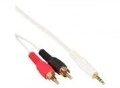 InLine Audiokabel Mini-Stecker M bis RCA x 2 M 7.5 m abgeschirmt wei&szlig; (89928W)