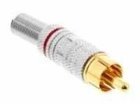InLine Video-/Audioanschluss RCA M Silber red ring (99110O)