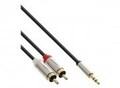 InLine Audiokabel RCA M bis Stereo Mini-Klinkenstecker M 2 m Schwarz (99242)