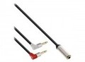 InLine Slim Audiokabel Mono Mini-Stecker S bis Mini-Phone Stereo 3,5 mm R 2 m Schwarz